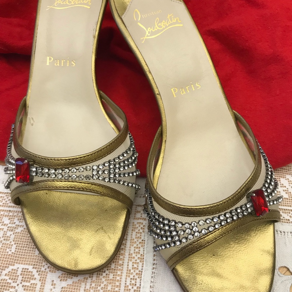 Louboutin bejeweled shoes